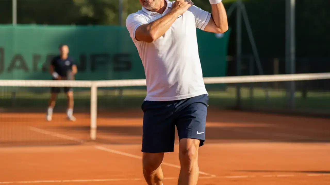 Atleta ativo com dor no ombro, sintoma comum de bursite do ombro, buscando tratamento sem cirurgia.
